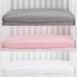 CaSaJa Microfiber 3 Pack Porta Mini Crib Sheets, Pack N Play Sheets with Comfy Napping Surface for Baby, Silky Soft Breathable Safe Playard Playpen Sheets Set, 24x38x5, Gray Pink and White