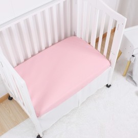 CaSaJa Microfiber 3 Pack Porta Mini Crib Sheets, Pack N Play Sheets with Comfy Napping Surface for Baby, Silky Soft Breathable Safe Playard Playpen Sheets Set, 24x38x5, Gray Pink and White