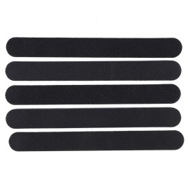 5pcs Profestional Black Straight Sanding Nail File Double Sided Round Head Nail File Salon Nail Art Tool for Natural Nails,Fales Nails and Nail Extensions 7 x 0.8 x 0.2in