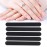 5pcs Profestional Black Straight Sanding Nail File Double Sided Round Head Nail File Salon Nail Art Tool for Natural Nails,Fales Nails and Nail Extensions 7 x 0.8 x 0.2in