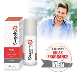 Sweat Go Rollon Antiperspirant Clinical strength | For palms, armpit and feet | Musk For Men - 60 ML Sweat Go Rollon Antiperspirant Clinical strength | For palms, armpit and feet | Musk For Men - 60 ML