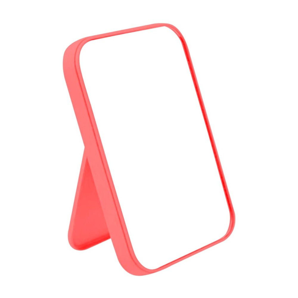 Coobbar Foldable Desktop Square Mirror - Portable Princess Makeup Mirror for Women (Red)