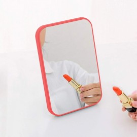 Coobbar Foldable Desktop Square Mirror - Portable Princess Makeup Mirror for Women (Red)