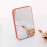 Coobbar Foldable Desktop Square Mirror - Portable Princess Makeup Mirror for Women (Red)