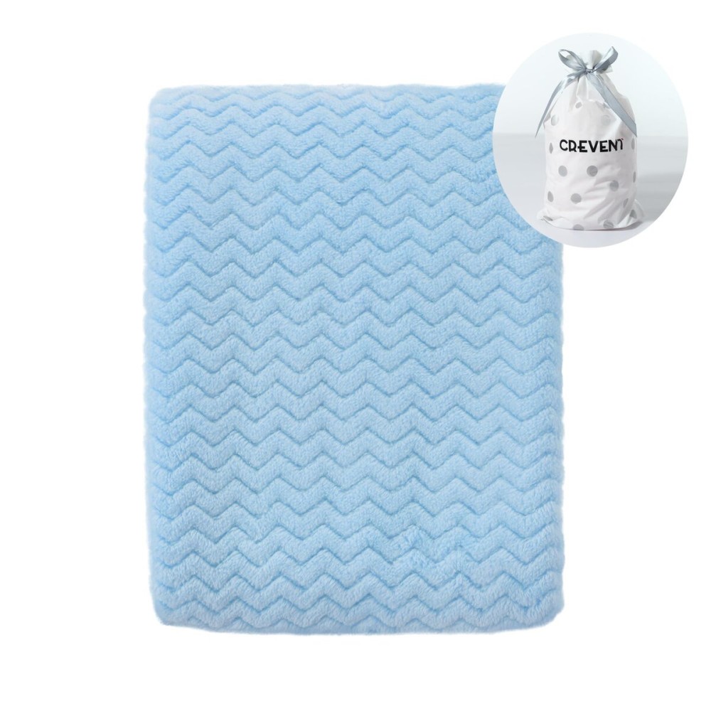 CREVENT 30\'\'X40\'\' Soft Cozy Warm Baby Blankets for Boys Girls Solid Color - All Season Use - Newborn Essentials (Wave Blue)