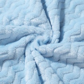 CREVENT 30\'\'X40\'\' Soft Cozy Warm Baby Blankets for Boys Girls Solid Color - All Season Use - Newborn Essentials (Wave Blue)
