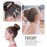 Extra Hair Donut Ring Bun Maker for Kids, Chignon Shaper for Short and Thin Hair (2.5 Inch, Black)