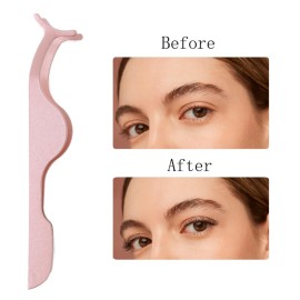 Eyelashes Tweezers Professional Eyelash Extension Curlers 3PCS False Eyelash Applicator Tool Remover Clip Stainless Steel(Black, Champagne Purple,Assorted Color)