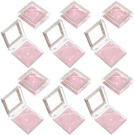 12 Pieces 3D False Eyelashes Packaging Boxes Rhinestones Square Lash Case Empty Eyelash Storage Boxes with Glitter Paper and Clear Tray for Women Eyelash Care(Rose Gold) 12 Pieces 3D False Eyelashes Packaging Boxes Rhinestones Square Lash Case Empty Eyelash Storage Boxes with Glitter Paper and Clear Tray for Women Eyelash Care(Rose Gold)