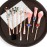 Anime Moon Makeup Brushes, Pink Magic Wand Metal Handle, Professional Eye/Face/Lip Makeup Brushes Tool Sets & Kits Cosplay, Valentine/Halloween/Christmas Gifts
