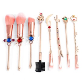 Anime Moon Makeup Brushes, Pink Magic Wand Metal Handle, Professional Eye/Face/Lip Makeup Brushes Tool Sets & Kits Cosplay, Valentine/Halloween/Christmas Gifts Anime Moon Makeup Brushes, Pink Magic Wand Metal Handle, Professional Eye/Face/Lip Makeup Brushes Tool Sets & Kits Cosplay, Valentine/Halloween/Christmas Gifts