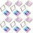 12 Pieces 3D False Eyelashes Packaging Boxes Rhinestones Square Lash Case Empty Eyelash Storage Boxes with Glitter Paper and Clear Tray for Women Eyelash Care
