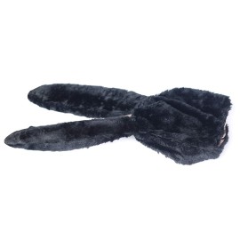 Bestjybt Plush Funny Bunny Rabbit Ears Hood Women Party Hats (Black)