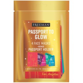 Freeman Beauty Passport to Glow Face Mask Set for Skin Care, With Charcoal, Clay, and Mud Masks, Set of 5 Freeman Beauty Passport to Glow Face Mask Set for Skin Care, With Charcoal, Clay, and Mud Masks, Set of 5