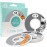 Safari Nursery Closet Size Dividers - 7X for Baby Clothes - Elephant Giraffe Zebra Lion Monkey Decor - for Boy or Girl - [Safari] [Grey/Gray]
