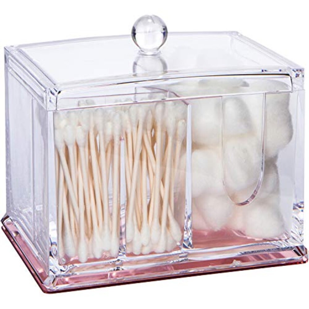 GROOVI BEAUTY | Frenchy | Store and organize makeup products, beauty tools, & desk supplies! Multi-tasking unit featuring 4 compartments with a removable lid to keep accessories neat and dust-free