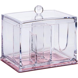 GROOVI BEAUTY | Frenchy | Store and organize makeup products, beauty tools, & desk supplies! Multi-tasking unit featuring 4 compartments with a removable lid to keep accessories neat and dust-free