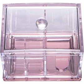 GROOVI BEAUTY | Frenchy | Store and organize makeup products, beauty tools, & desk supplies! Multi-tasking unit featuring 4 compartments with a removable lid to keep accessories neat and dust-free