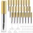 25 Pieces 10 ml Empty Mascara Tubes Wand Empty Eyelash Bottle Clear Refillable Mascara Container with 4 Pieces Funnels Transfer Pipettes for Castor Oil and DIY Cosmetics(Gold)