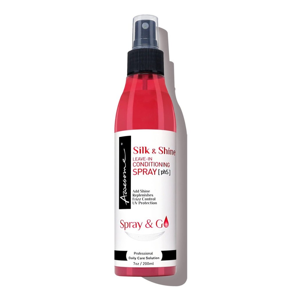 Awesome Silk & Shine Leave in Conditioner Spray, pH5, Detangles & Replenishes, Leaves Excellent Scent, Anti-Frizz, Provides Extra Moisture & Freshness Feeling, UV Protection, 7 fl oz Awesome Silk & Shine Leave in Conditioner Spray, pH5, Detangles & Replenishes, Leaves Excellent Scent, Anti-Frizz, Provides Extra Moisture & Freshness Feeling, UV Protection, 7 fl oz