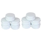 3oz/90ml White Aluminum Tin Jar with Screw Lid 3oz. Containers with Lids 3 Ounce Metal Steel Tin Cosmetic Sample Containers for Lip Balm DIY Salve Spice Candies Crafts,10Pack