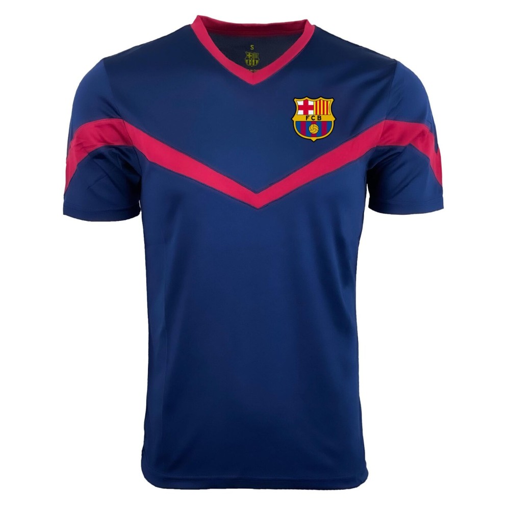 Icon Sports Youth Barcelona Training Jersey, Licensed Barcelona Soccer Shirt for Boys (YS) Blue