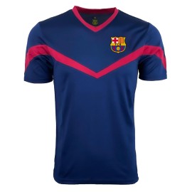 Icon Sports Youth Barcelona Training Jersey, Licensed Barcelona Soccer Shirt for Boys (YS) Blue