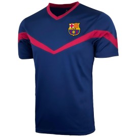 Icon Sports Youth Barcelona Training Jersey, Licensed Barcelona Soccer Shirt for Boys (YS) Blue