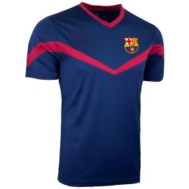 Icon Sports Youth Barcelona Training Jersey, Licensed Barcelona Soccer Shirt for Boys (YS) Blue