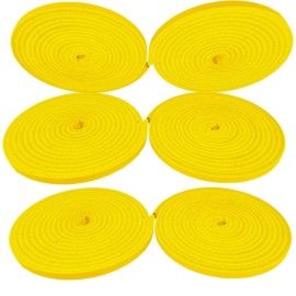 TOFL Softball and Baseball Mitt Lace Kit | 6 Leather Laces with Lacing Needle for Catchers Glove | Yellow