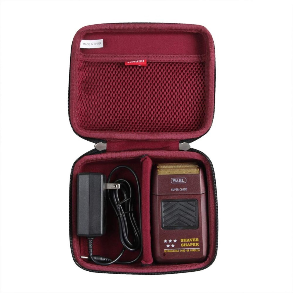 Hermitshell Hard Travel Case for Wahl Professional 8061-100 8164 5-Star Series Rechargeable Shaver Shaper (Black+Maroon) Hermitshell Hard Travel Case for Wahl Professional 8061-100 8164 5-Star Series Rechargeable Shaver Shaper (Black+Maroon)