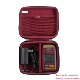 Hermitshell Hard Travel Case for Wahl Professional 8061-100 8164 5-Star Series Rechargeable Shaver Shaper (Black+Maroon) Hermitshell Hard Travel Case for Wahl Professional 8061-100 8164 5-Star Series Rechargeable Shaver Shaper (Black+Maroon)