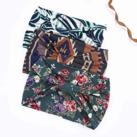 Bohend Boho Wide Headband Women Cotton Headbands Knotted Stretchy Bandeau No Slip Yoga Hairband (G) Bohend Boho Wide Headband Women Cotton Headbands Knotted Stretchy Bandeau No Slip Yoga Hairband (G)