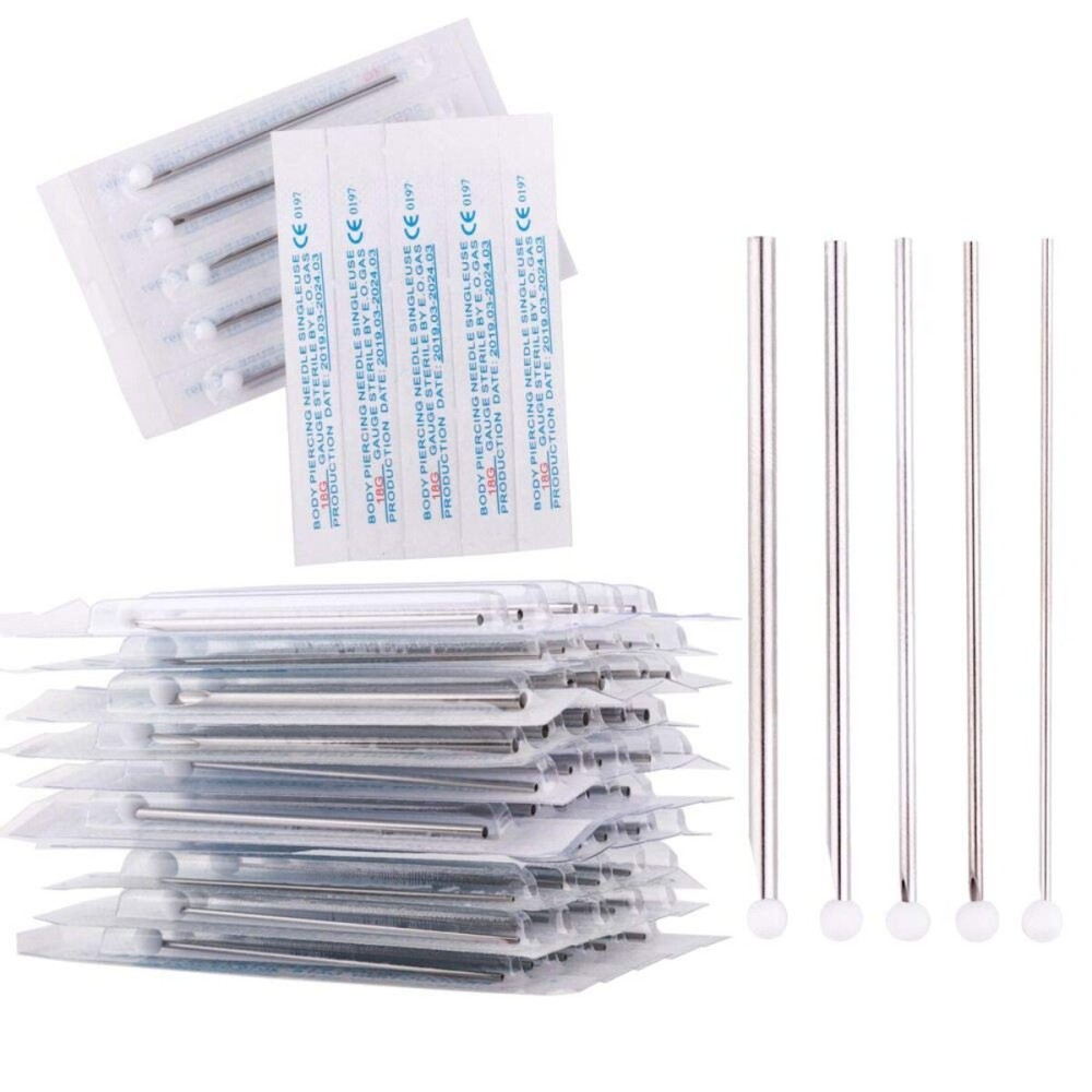 Ear Nose Piercing Needles - 100pcs Mix Body Piercing Needles 12g.14g.16g.18g.20g Individualized Package for Piercing Needle Supplies Piercing Kit Ear Nose Piercing Needles - 100pcs Mix Body Piercing Needles 12g.14g.16g.18g.20g Individualized Package for Piercing Needle Supplies Piercing Kit