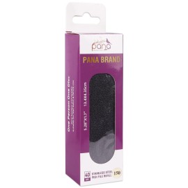 PANA 40 Pieces Large Black Pedi File Refill for Stainless Steel Foot File Sanding Foot Rasp - Easy Strip Peel Pedicure Refill Pads - Grit 150 PANA 40 Pieces Large Black Pedi File Refill for Stainless Steel Foot File Sanding Foot Rasp - Easy Strip Peel Pedicure Refill Pads - Grit 150