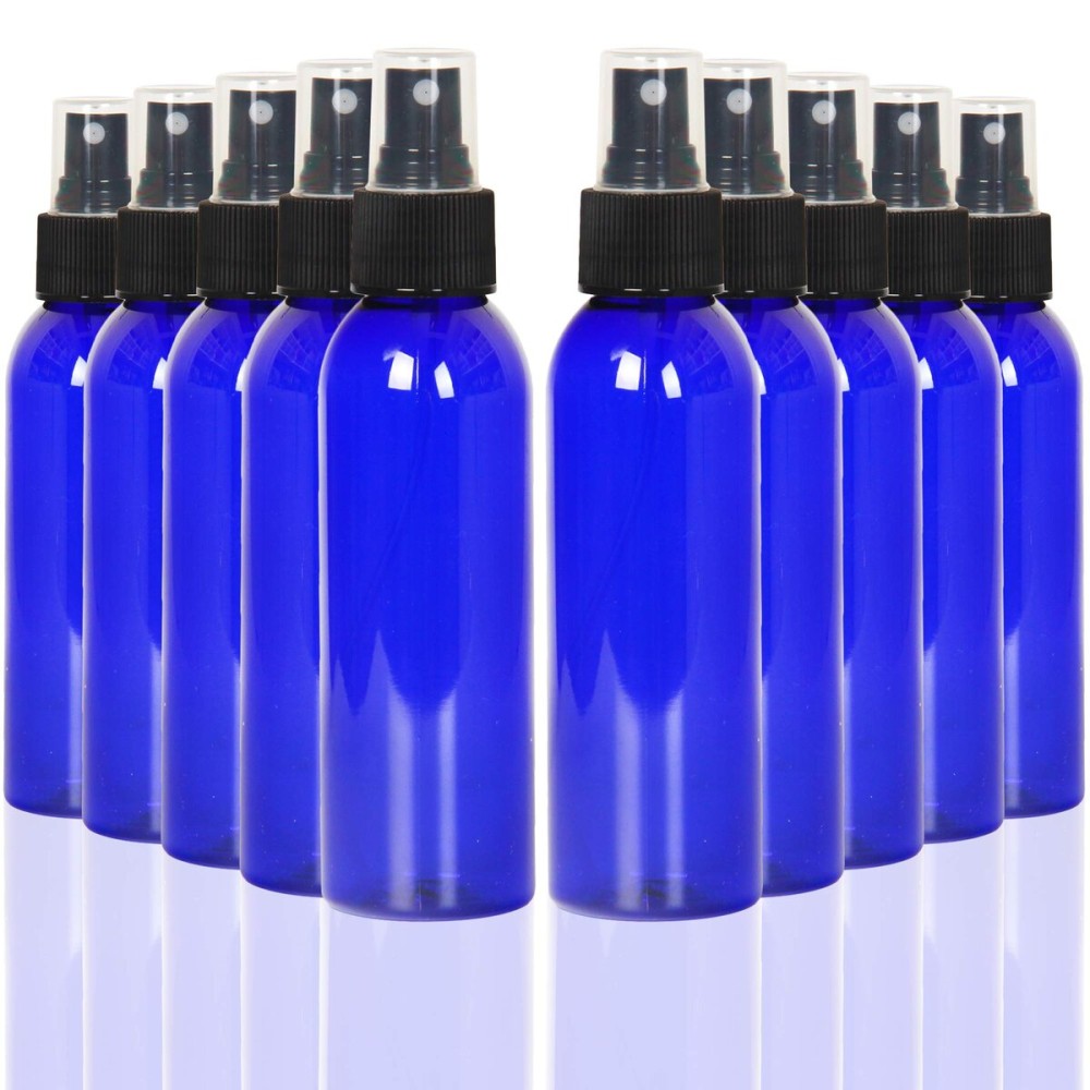 Youngever 10 Pack Spray Bottles 4 Ounce, Refillable Plastic With Lids, Empty Fine Mist Mini Travel Bottles (Blue) Youngever 10 Pack Spray Bottles 4 Ounce, Refillable Plastic With Lids, Empty Fine Mist Mini Travel Bottles (Blue)