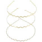Metal Headbands for Women, Thin Wavy Headband, Gold Wavy Headband Thin Gold Headbands for Women