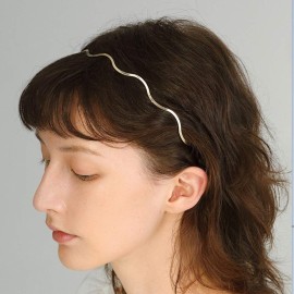 Metal Headbands for Women, Thin Wavy Headband, Gold Wavy Headband Thin Gold Headbands for Women