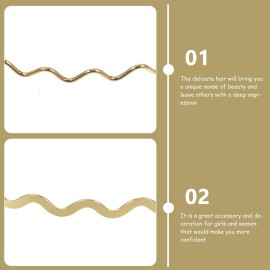 Metal Headbands for Women, Thin Wavy Headband, Gold Wavy Headband Thin Gold Headbands for Women