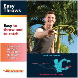 Aerobie Pro Ring Outdoor Flying Disc, 14 inches, Yellow