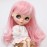 Wigs Only 9-10 inch Doll Wig Long Hair for 24-27cm Head (Pink)