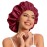 Satin Bonnet Silk Bonnet Hair Bonnet for Sleeping-Slouchy Beanie Hat Satin Sleep Cap for Women\'s Natural & Curly Hair(Red)