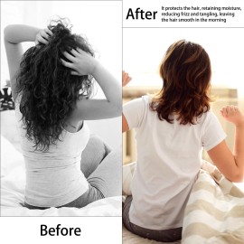 Satin Bonnet Silk Bonnet Hair Bonnet for Sleeping-Slouchy Beanie Hat Satin Sleep Cap for Women\'s Natural & Curly Hair(Red)