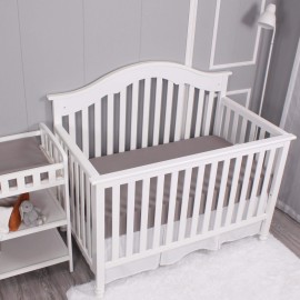 Belsden 3 Pack Microfiber Durable Crib Sheets Fitted, Silky Soft Smooth Breathable Baby Sheets Set, 28\'\'x52\'\' Fits Standard Crib and Toddler Mattresses, Navy & Grey & Black