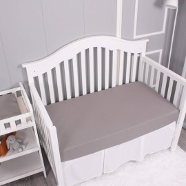 Belsden 3 Pack Microfiber Durable Crib Sheets Fitted, Silky Soft Smooth Breathable Baby Sheets Set, 28\'\'x52\'\' Fits Standard Crib and Toddler Mattresses, Navy & Grey & Black