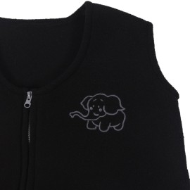 Belsden Micro-Fleece Baby Wearable Blanket 12-18M, Ultra Soft Cozy Safe Baby Sleep Bag and Sack Tog 1, Fit Infants Baby Boys Girls, Black, Large