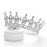 FORSEVEN Queen Crown Rhinestone Wedding Crowns and Tiaras for Women Costume Party Hair Accessories Princess Birthday Crown Crystal Bridal Crown (Silver+White)