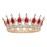 FORSEVEN Queen Crown Rhinestone Wedding Crowns and Tiaras for Women Costume Party Hair Accessories Princess Birthday Crown Crystal Bridal Crown (Gold+Red)