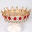 FORSEVEN Queen Crown Rhinestone Wedding Crowns and Tiaras for Women Costume Party Hair Accessories Princess Birthday Crown Crystal Bridal Crown (Gold+Red)