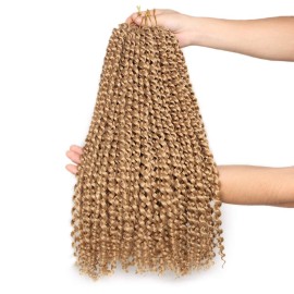 Leeven 18 Inch Long Passion Twist Crochet Hair 7 Pcs Synthetic Water Wave Crochet Braids Hair For Butterfly Locs 126 Roots Crochet Passion Twist Braiding Hair for Women Leeven 18 Inch Long Passion Twist Crochet Hair 7 Pcs Synthetic Water Wave Crochet Braids Hair For Butterfly Locs 126 Roots Crochet Passion Twist Braiding Hair for Women
